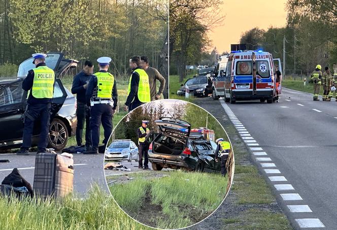 Reanimacja, dwie osoby walczą o życie. BMW roztrzaskało się o drzewo