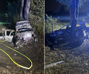 Tragiczny wypadek pod Siedlcami. Samochód rozpadł się na dwie części