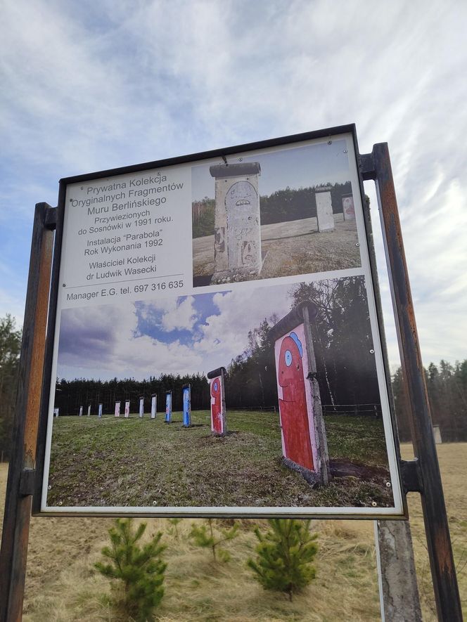 Największa kolekcja muru berlińskiego jest pod Wrocławiem. Na polu ustawiono kilkadziesiąt żelbetowych płyt z NRD