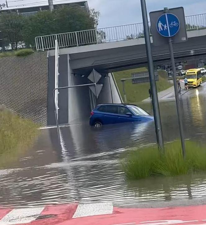 Dąbrowa Górnicza zalana po burzy