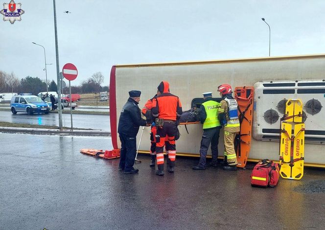 Zamojskie służby w inscenizacji wypadku