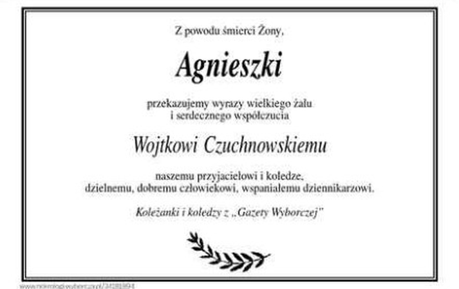 Wojciech Czuchnowski w żałobie. Koledzy z pracy wspierają dziennikarza 