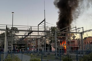 Pożar stacji przekaźnikowej