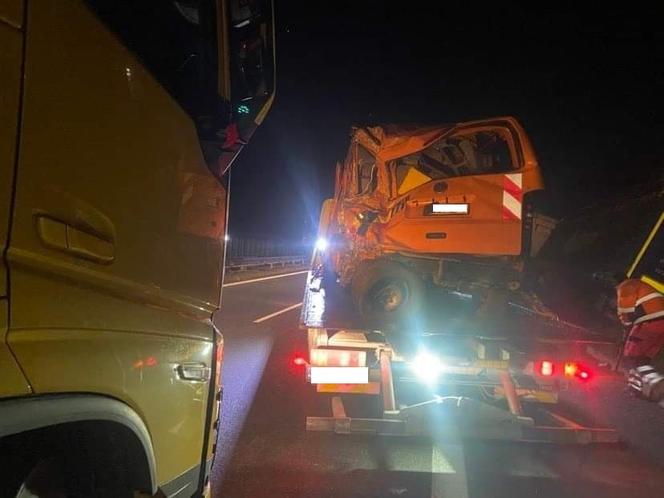 Wypadek na autostradzie A4 na wysokoaci Balic w kierunku Rzeszowa 