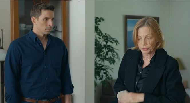 Barwy szczęścia, odcinek 3239. Tomasz (Jakub Sokołowski), Wanda (Maja Barełkowska)