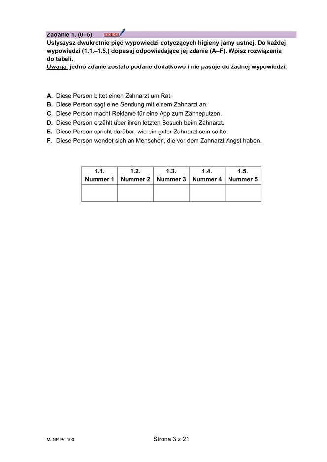 Matura 2025: niemiecki 7.05.2025. Arkusze CKE i odpowiedzi. Poziom podstawowy [Formuła 2023]	