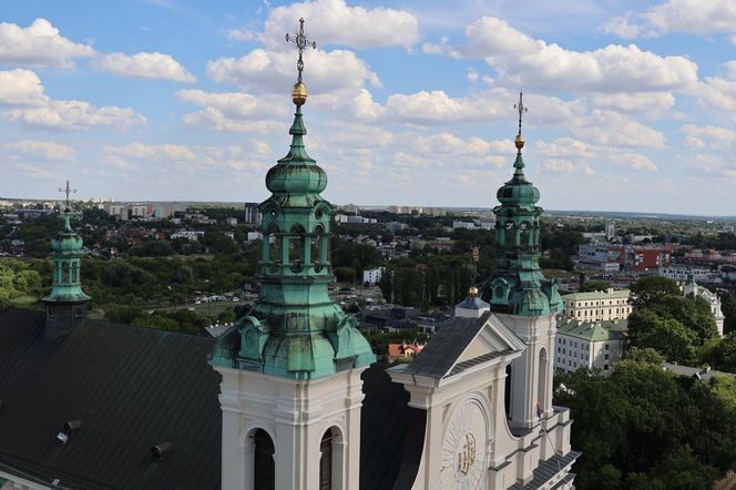 Panorama Lublina z najwyższego punktu widokowego w mieście - Wieży Trynitarskiej