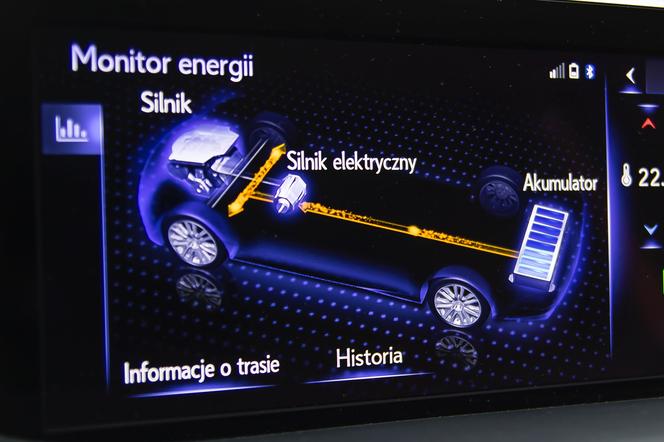 Monitor energii samochodu hybrydowego