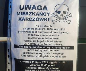 Protest mieszkańców Karczówki w Kielcach