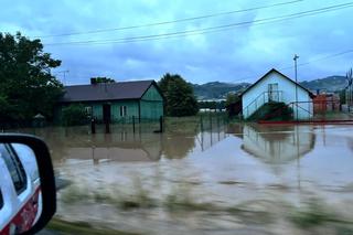 Skutki ulewy w Łososinie Dolnej 