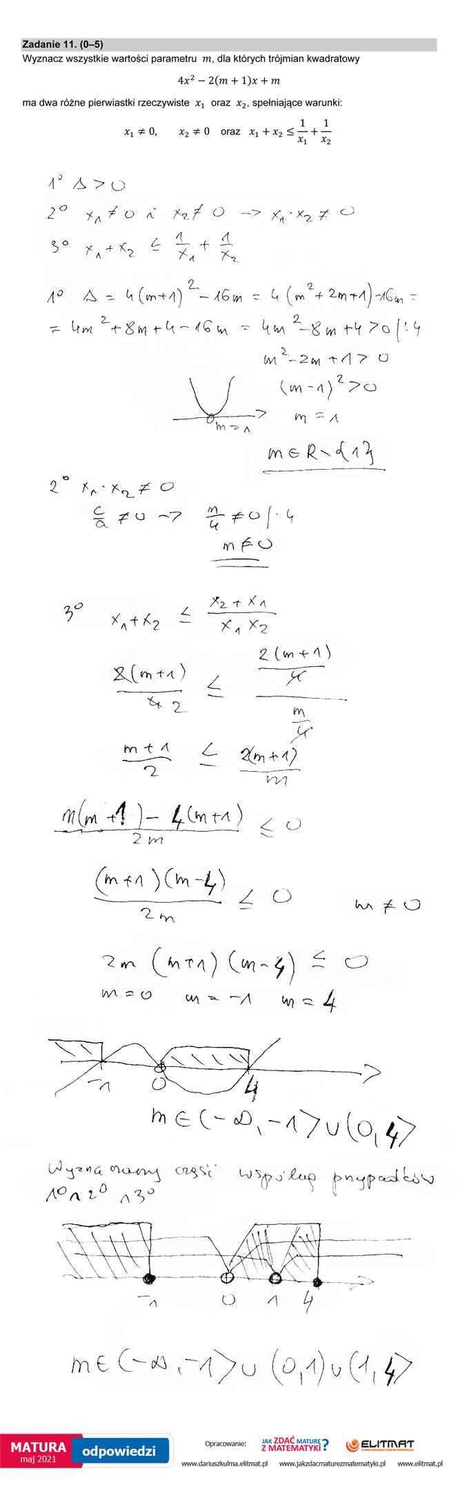 Matura 2021: Matematyka, poziom rozszerzony. Rozwiązania zadań i odpowiedzi od nauczyciela matematyki