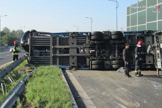 Wypadek lawety na DK1 w Tychach