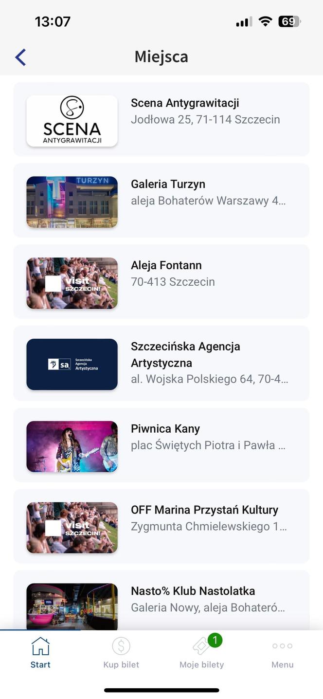 Mobilna Karta Miejska - screen aplikacji