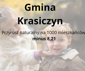 Gminy na Podkarpaciu o najniższym przyroście naturalnym 