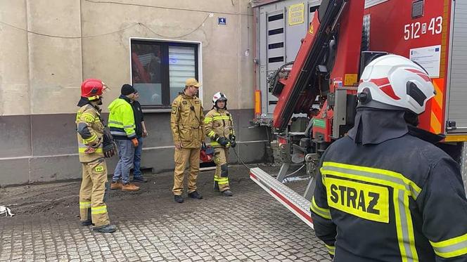 Ciężarówka z drobiem wjechała w budynek