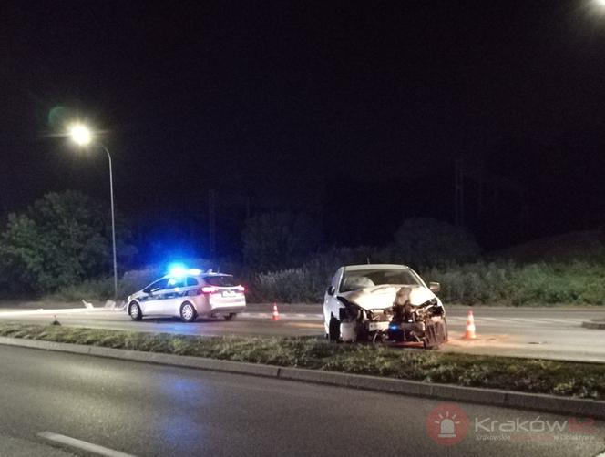 Kraków: Nocny wypadek na Powstańców Śląskich