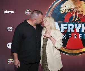 Piotr Domaniecki i Ewa Gawryluk na pokazie Afryka Express