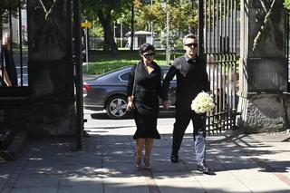 Katarzyna Cichopek na pogrzebie Andrzeja Precigsa