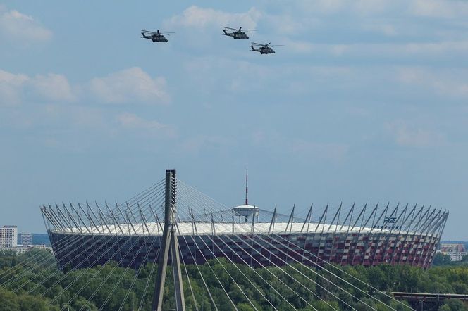 Próby przed defiladą wojskową w Warszawie