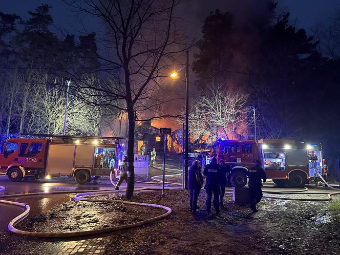 Pożar w stadninie koni w Warszawie