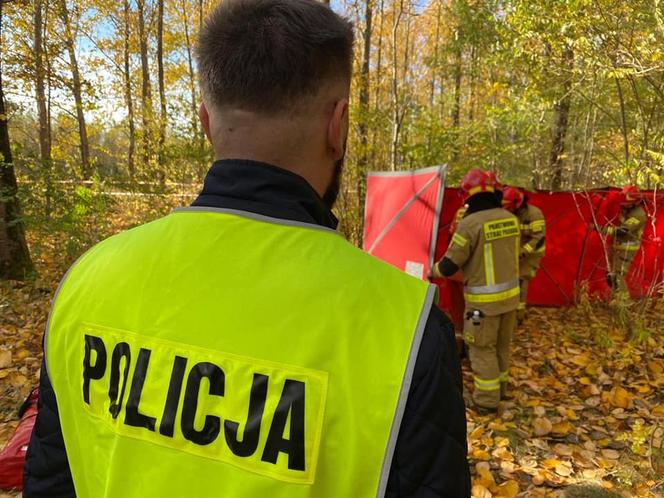 Katastrofa lotnicza w Kościelcu. Szybowiec spadł do lasu, nie żyją dwie osoby [ZDJĘCIA]