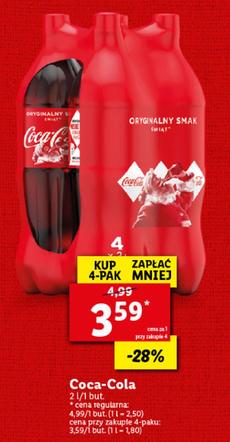 Coca-Cola -  3,59 zł/2 l/1 but.