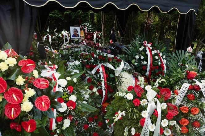 Tak wygląda grób matki Morawickiego, morze kwiatów