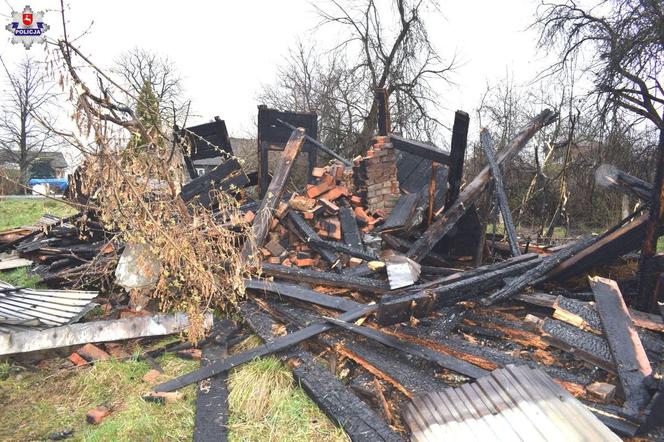 pożar budynku w powiecie lubartowskim