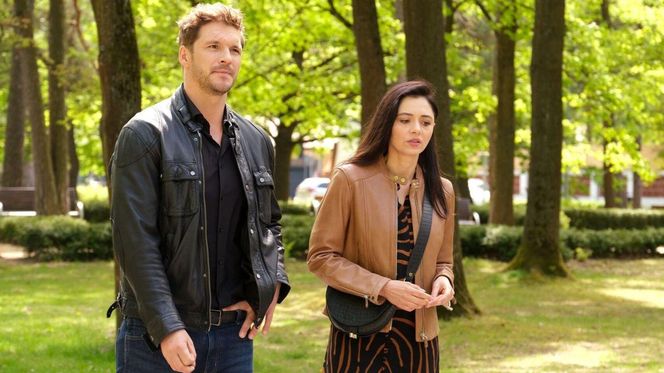 M jak miłość odc. 1884. Marcin (Mikołaj Roznerski), Iza (Adriana Kalska)