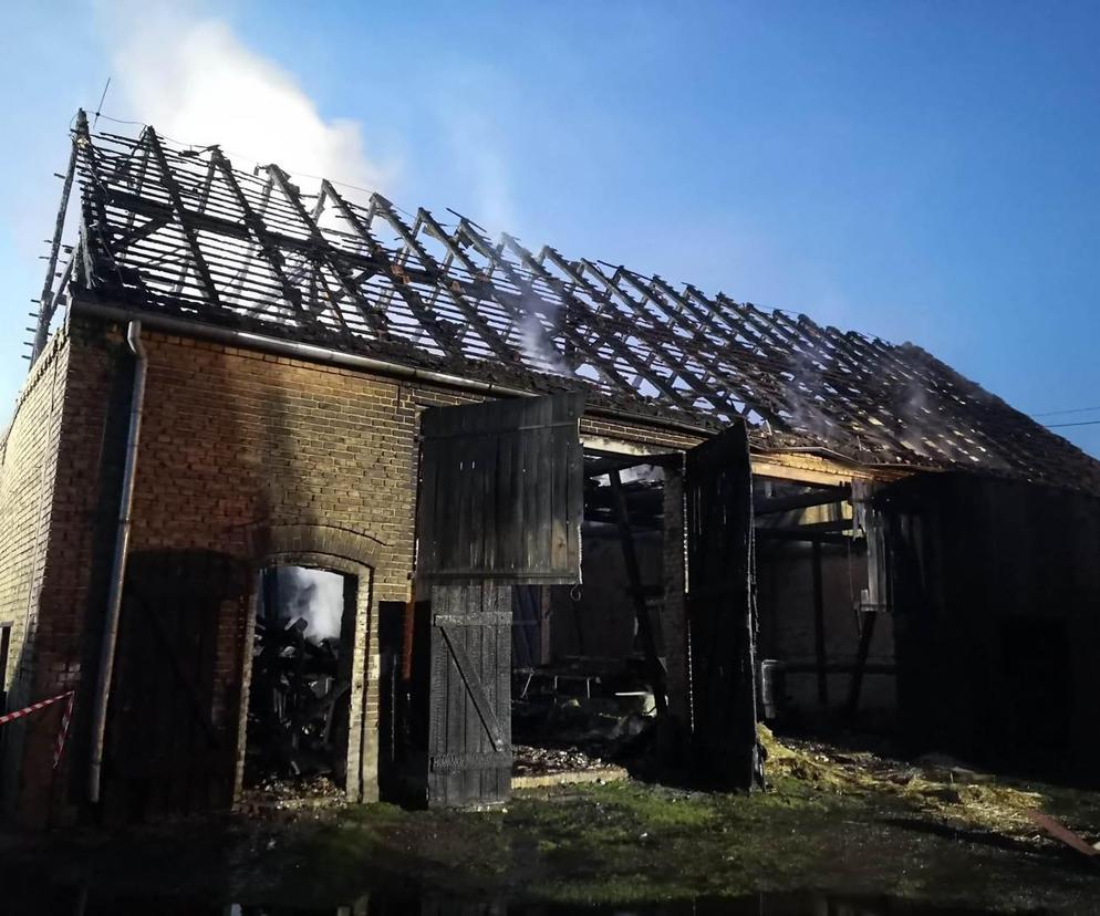 Pożar stodoły w Lubnie