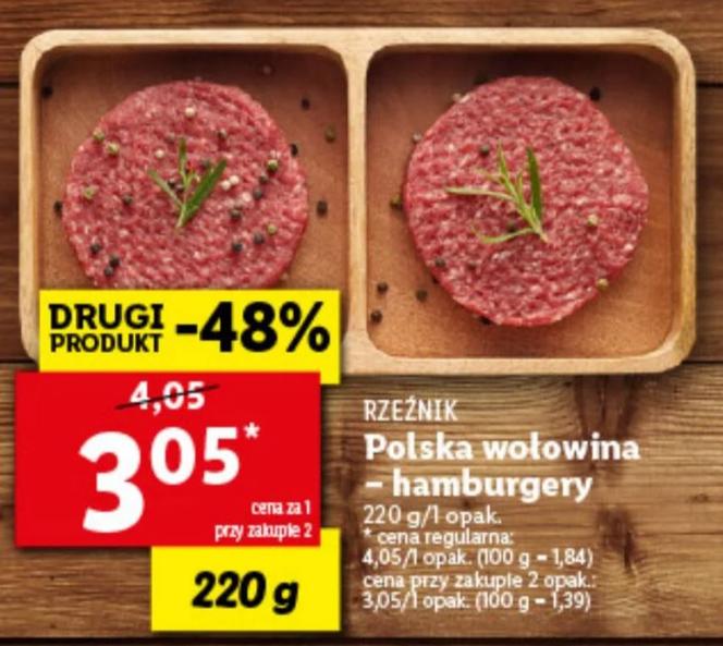 Burger wołowy w mega cenie