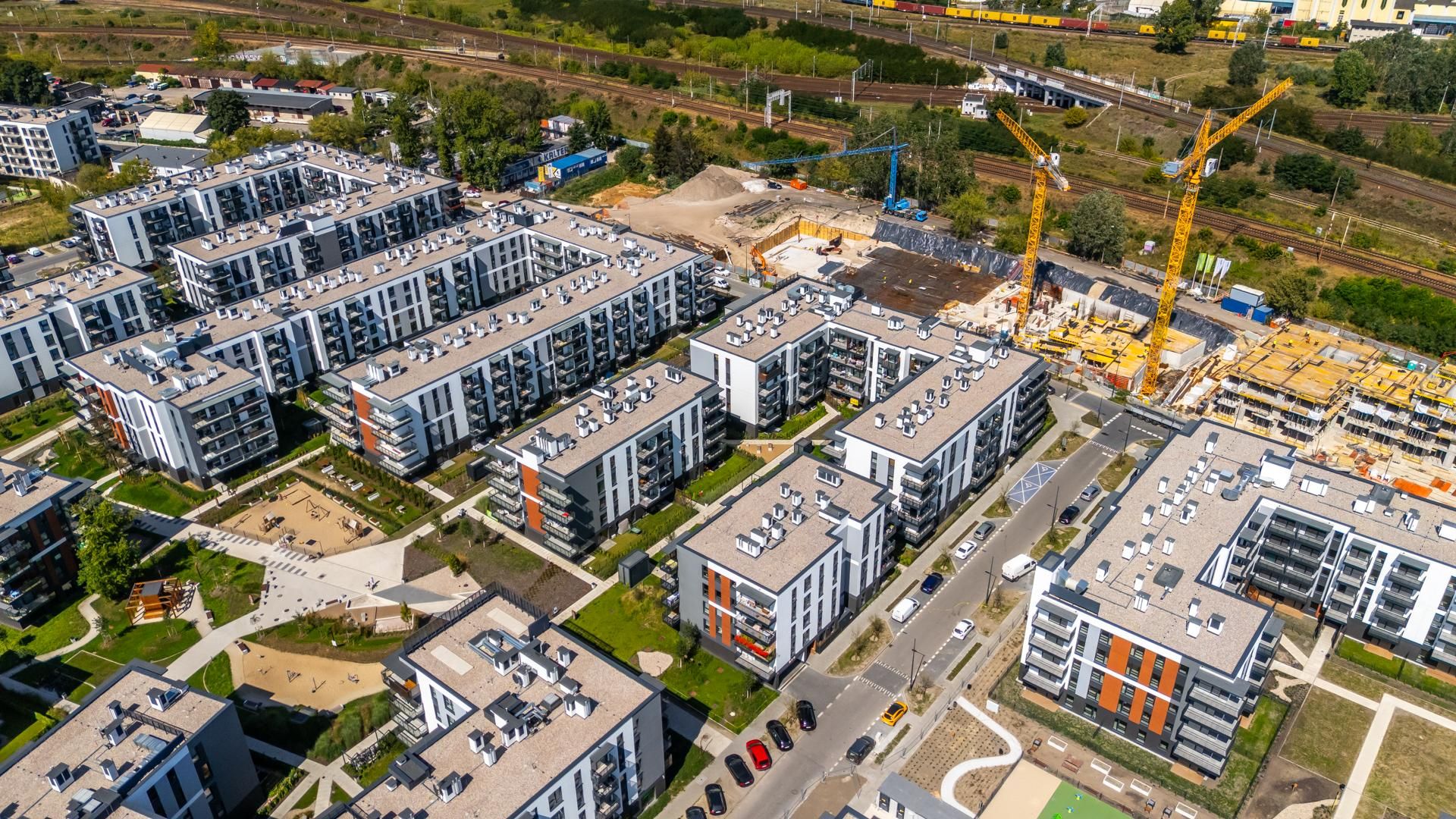 Nowe osiedla na pograniczu Kamionka i Grochowa w Warszawie