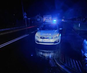 W Samborcu konar drzewa spadł na samochód. Jedna osoba ranna