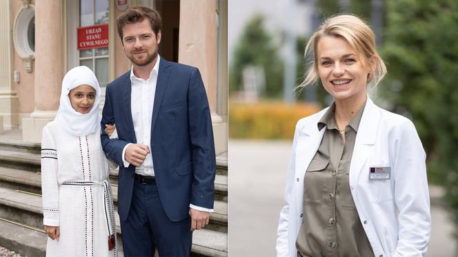 Na dobre i na złe odc. 760. Lina (Izabela Perez), Szczepan (Kamil Kula), Agata (Emilia Komarnicka-Klynstra)