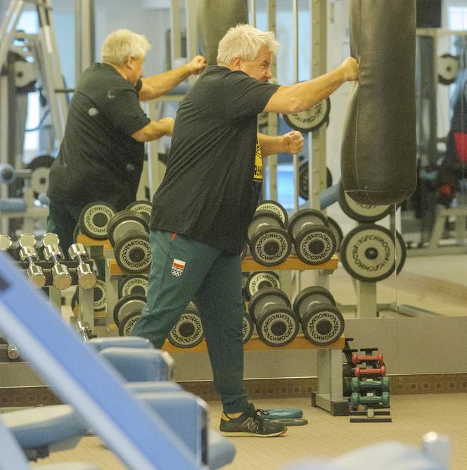 Ryszard Czarnecki na siłowni