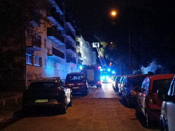 Pożar na Waryńskiego w Łodzi