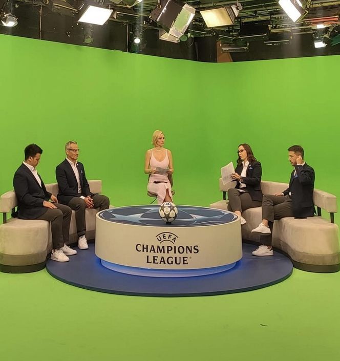 Kibice zakochani w prowadzącej studio Ligi Mistrzów