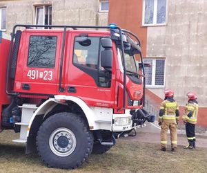 Pożar budynku socjalnego w Starachowicach