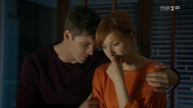 M jak miłość odc. 1220. Agnieszka (Magdalena Walach), Marcin (Mikołaj Roznerski)