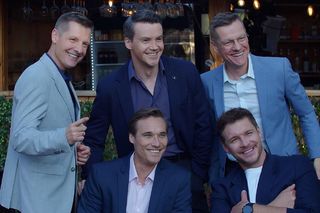 M jak miłość odc. 1887. Marcin (Mikołaj Roznerski), Olek (Maurycy Popiel), Piotrek (Marcin Mroczek), Paweł (Rafał Mroczek), Jakub Karski (Krzysztof Kwiatkowski)