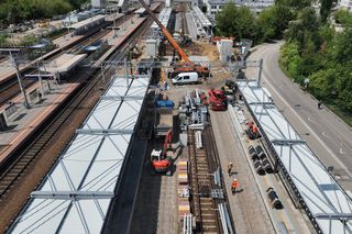 Prace na stacji Warszawa Gdańska (lipiec 2025)