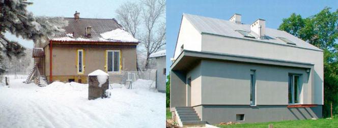 Nadbudowa domu - przed i po
