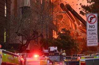 Pożar siedmiopiętrowego budynku w centrum Sydney