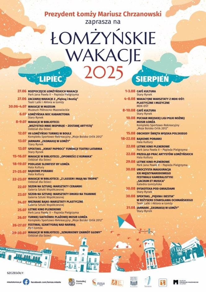Łomżyńskie Wakacje 2025. Co ciekawego będzie się działo w lipcu i sierpniu w Łomży?