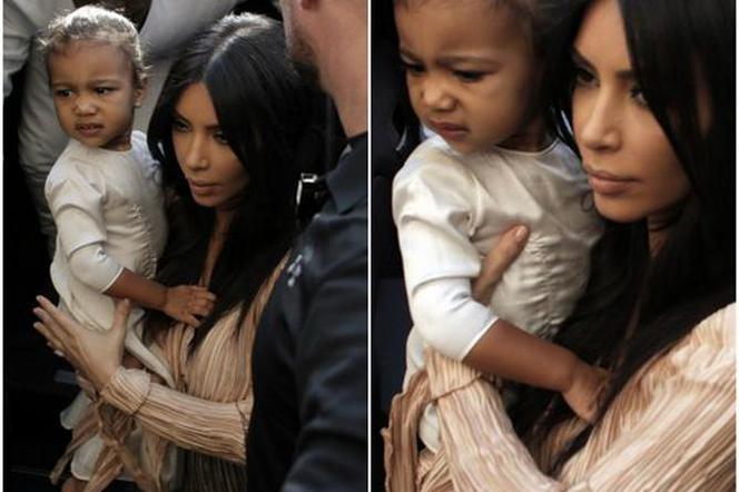 kim kardashian, kanye west, chrzest north west