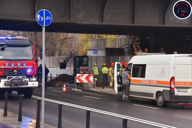 Awaria rury z gazem. Most Śląsko-Dąbrowski zamknięty