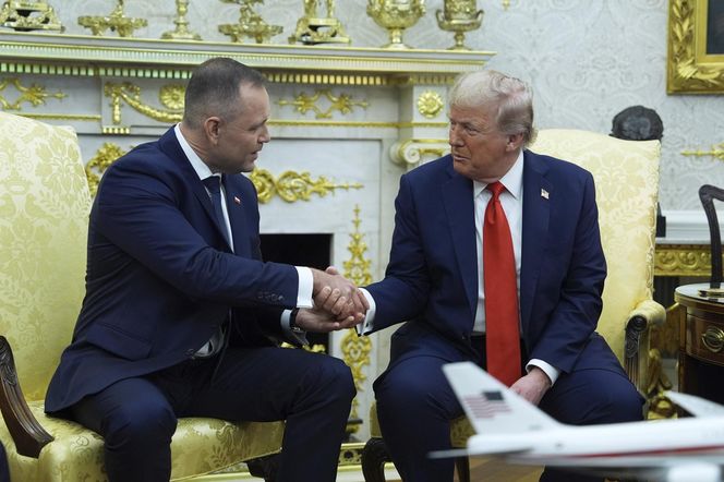 Konferencja Nawrockiego i Trumpa przed rozmowami w Białym Domu