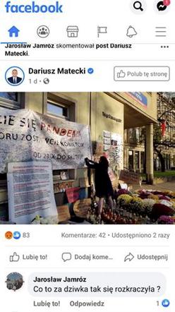 Komentarz radnego PiS Jarosława Jamroza