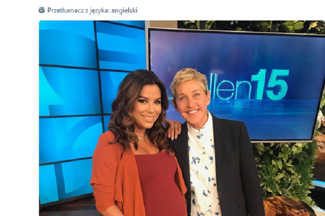 Eva Longoria u Ellen DeGeneres z ogromnym brzuchem. Wymyślały imię dziecka Evy Longorii 