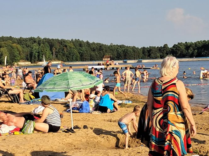 Plażowicze nad Lubianką